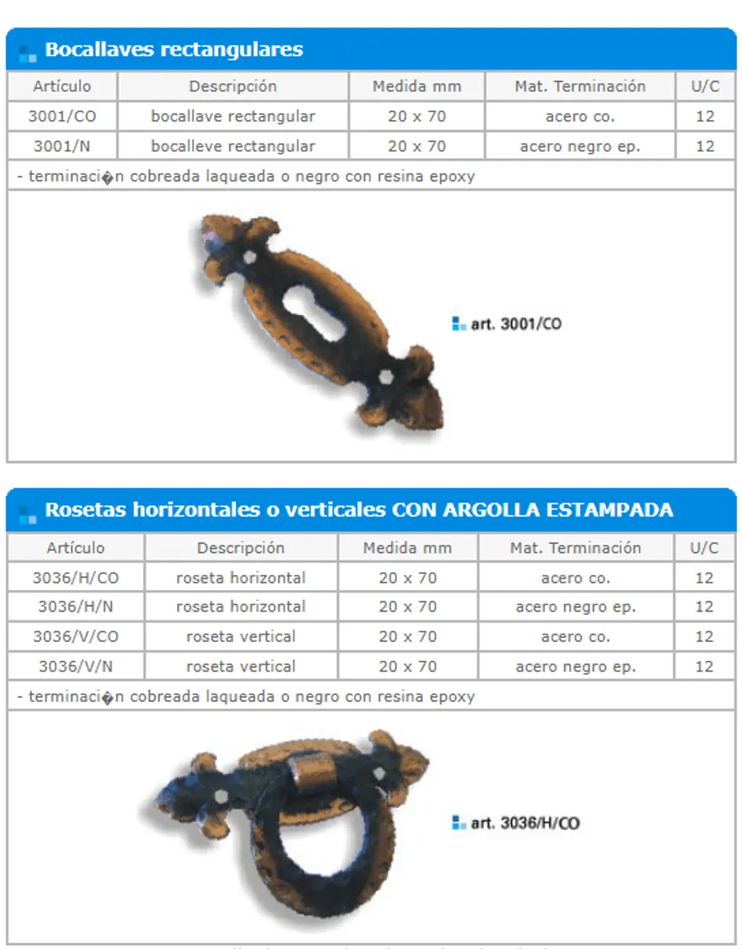 Línea flor de lis para muebles — ficha de catálogo 6