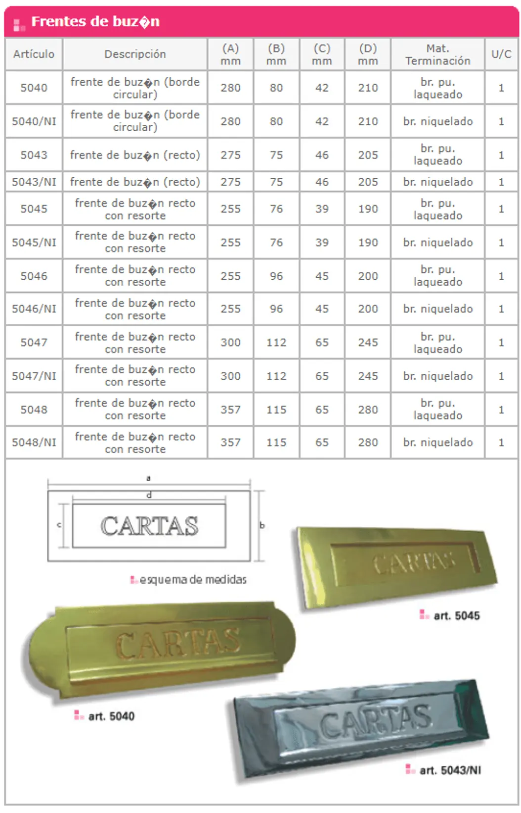 Línea 5000 — ficha de catálogo 18