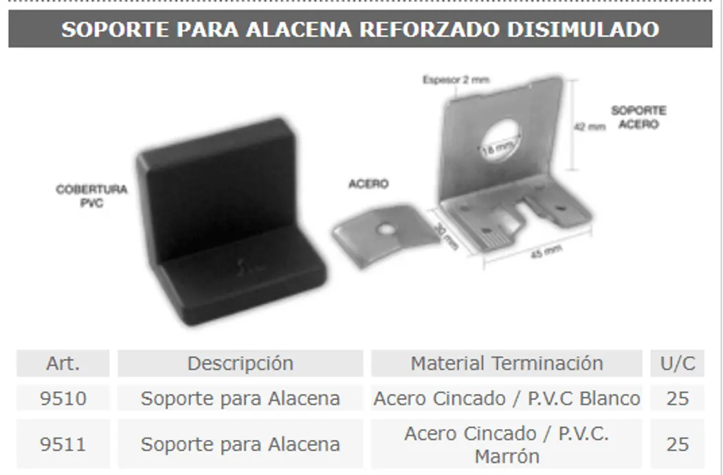Herrajes general — ficha de catálogo 56