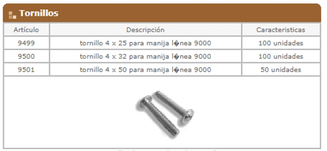 Línea 9000 — ficha de catálogo 16