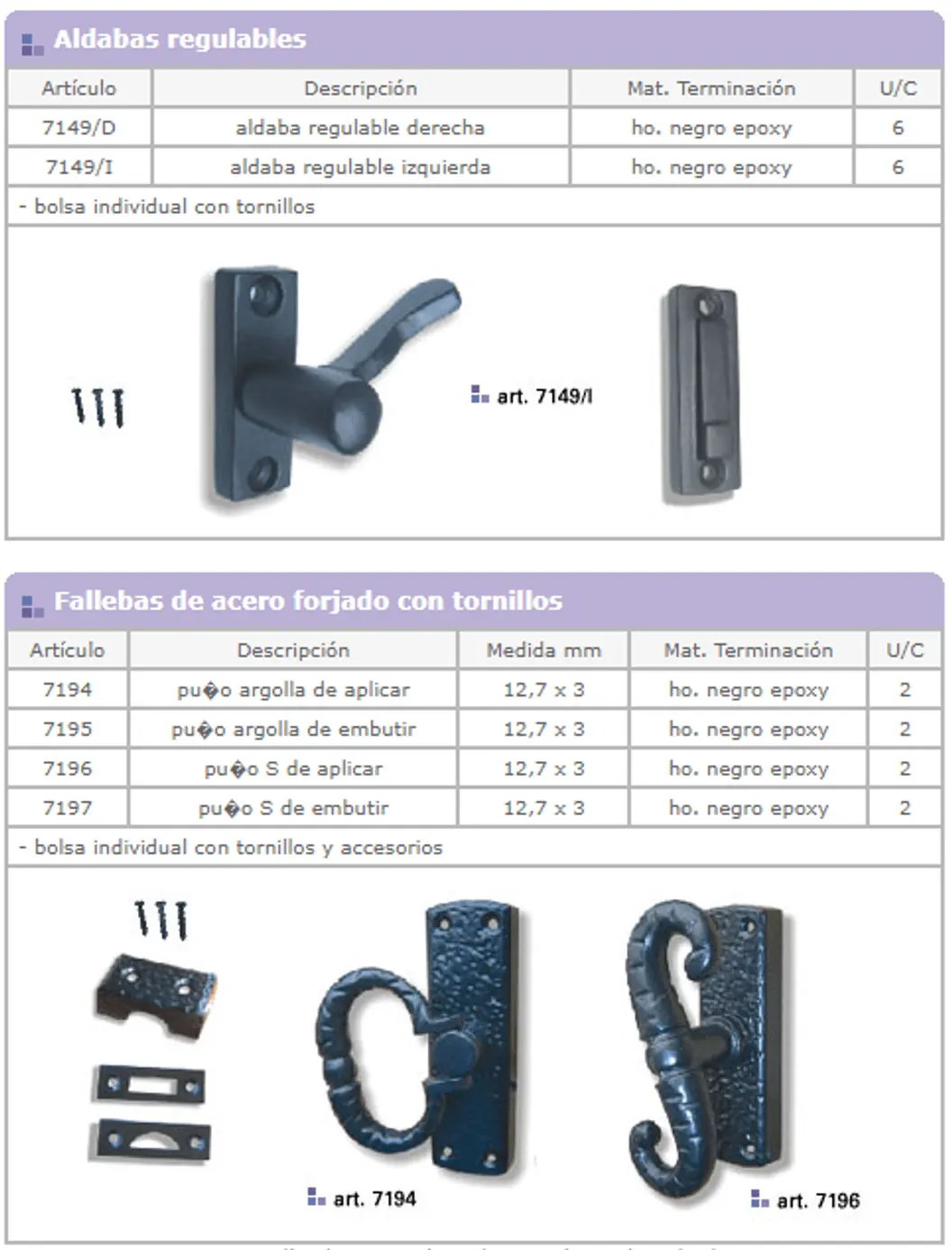 Línea 7000 — ficha de catálogo 10