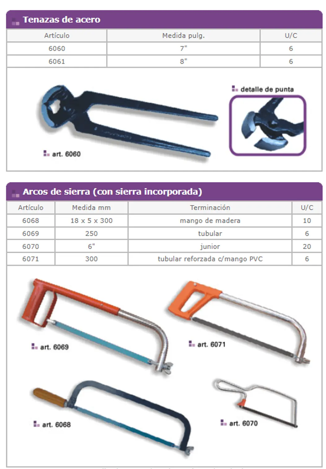 Línea 6000 — ficha de catálogo 8