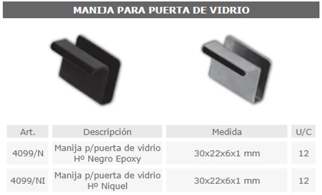 Cerraduras para muebles — ficha de catálogo 12