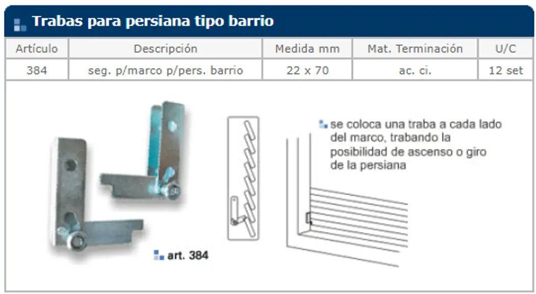 Herrajes general — ficha de catálogo 49