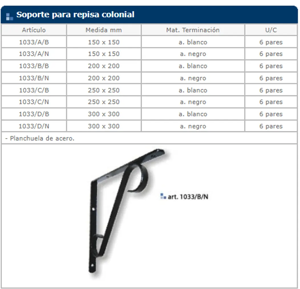 Herrajes general — ficha de catálogo 59