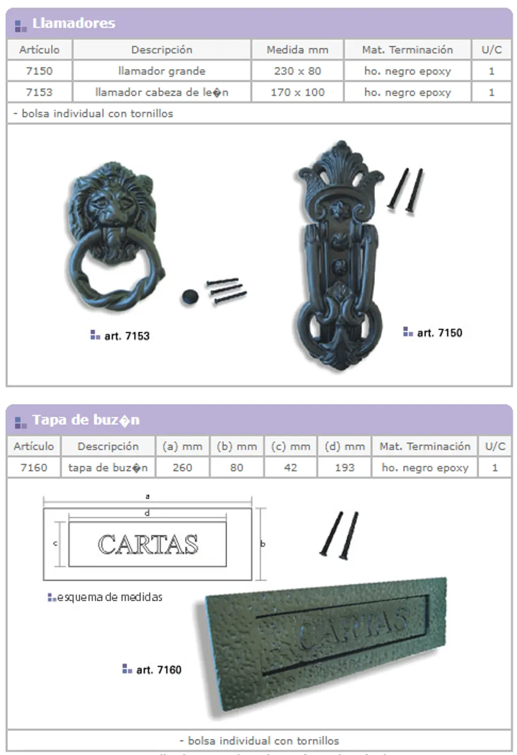 Línea 7000 — ficha de catálogo 8