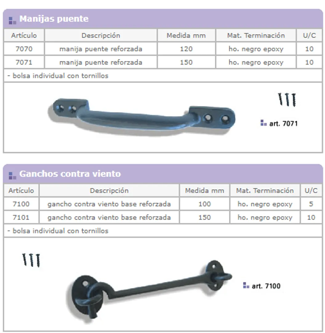 Línea 7000 — ficha de catálogo 4