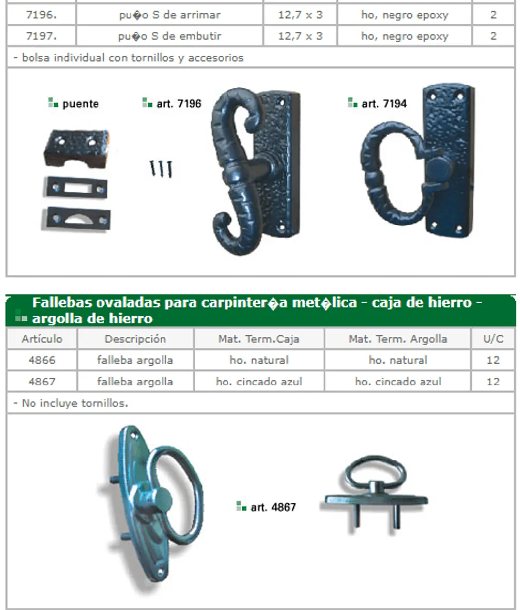 Fallebas — ficha de catálogo 20