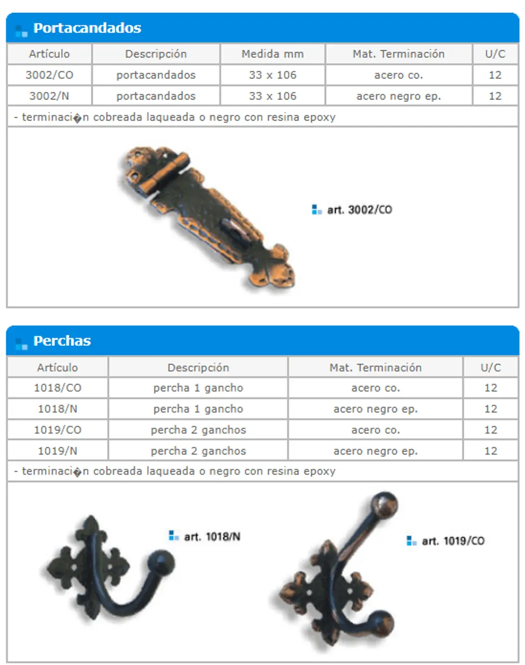 Línea flor de lis para muebles — ficha de catálogo 8