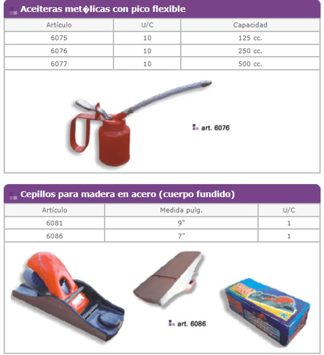 Línea 6000 — ficha de catálogo 9