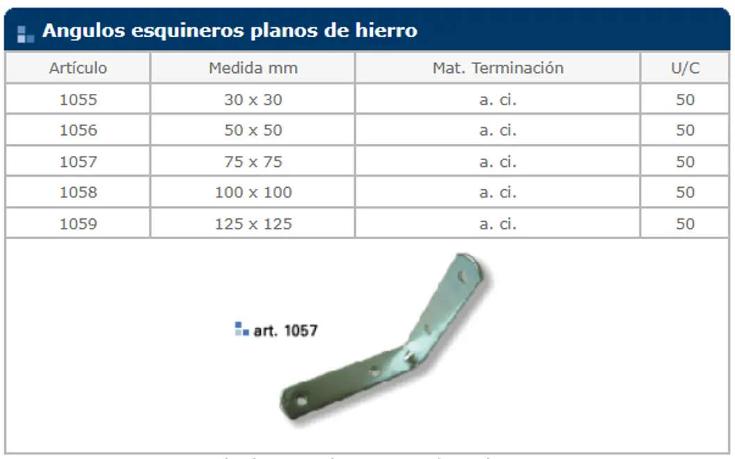 Herrajes general — ficha de catálogo 52